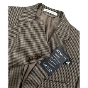Ralph Lauren Houndstooth Blazer in Black and Brown